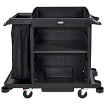 Rubbermaid Commercial 2202585 Compact Housekeeping Cart Black
